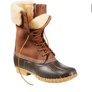 L.L. Bean Brown and Tan Winter Boots